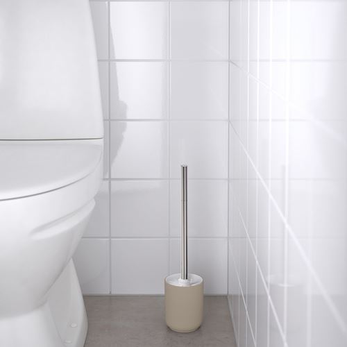 IKEA - EKOLN, toilet brush, beige, 38 cm