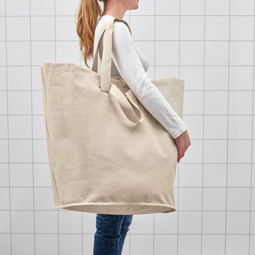 IKEA - PURRPINGLA, washing bag, beige, 100 l