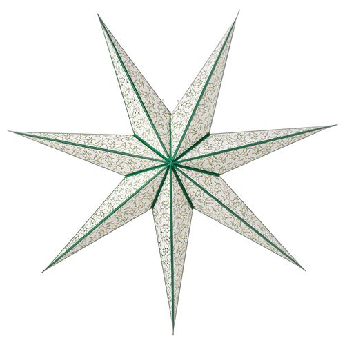 IKEA - STRALA, lamp shade, green/white