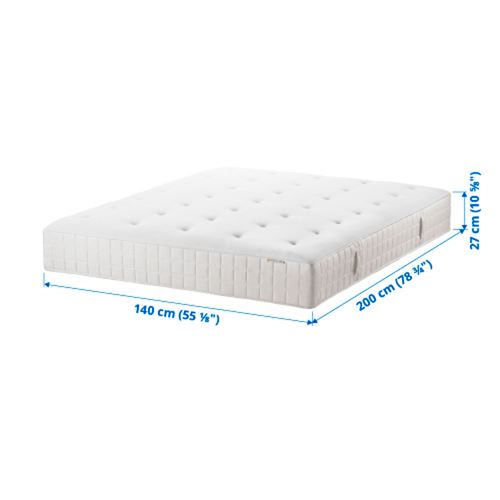 IKEA - HYLLESTAD, double bed mattress, white, 140x200 cm
