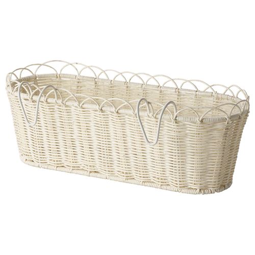 IKEA - GALIAMELON, çiçeklik, beyaz, 51x18 cm