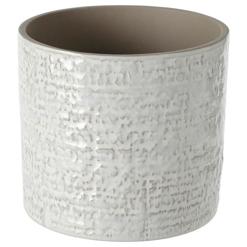 IKEA - CHIAFRÖN, stoneware plant pot, white, 12 cm