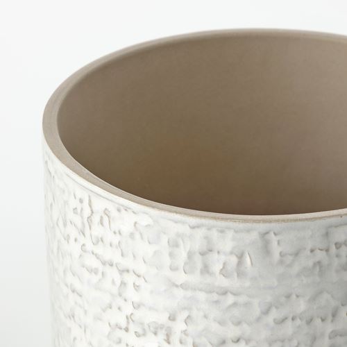 IKEA - CHIAFRÖN, stoneware plant pot, white, 12 cm