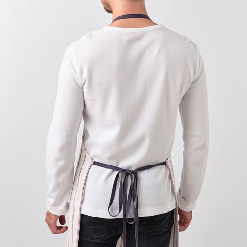 IKEA - HILDEGUN, mutfak önlüğü, beyaz-gri, 63x84 cm