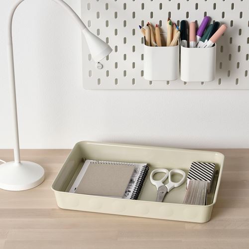 IKEA - NOJIG, box, beige, 25x35x5 cm