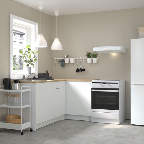 IKEA - KNOXHULT, corner kitchen storage combination, white, 183x122x91 cm