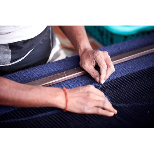 IKEA - LOVRUP, el dokuması halı, mavi, 133x195 cm