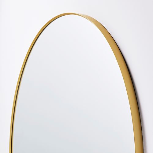 IKEA - LINDBYN, yuvarlak ayna, altın rengi, 50 cm