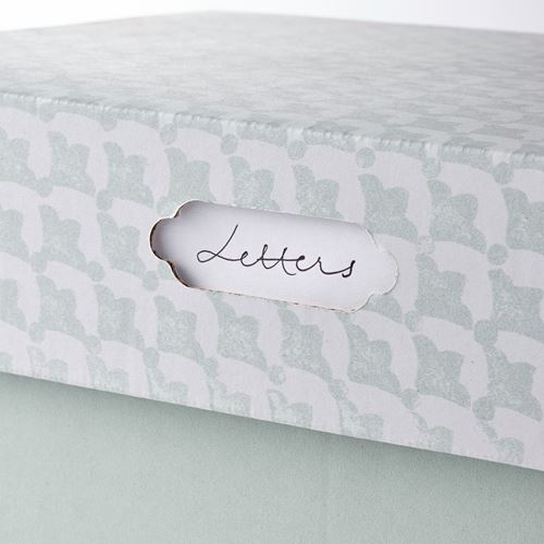 IKEA - HYVENS, box with lid, grey-green, 33x23x15 cm
