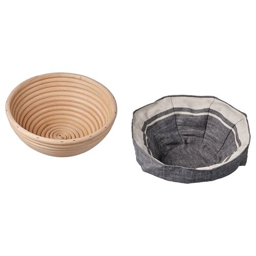 IKEA - JASNING, bin for bread, rattan, 22cm