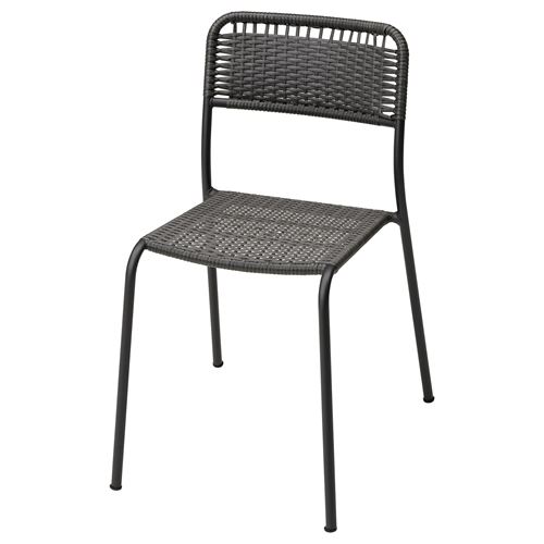 IKEA - VIHOLMEN, sandalye, koyu gri