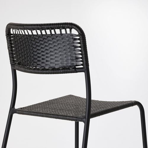 IKEA - VIHOLMEN, sandalye, koyu gri
