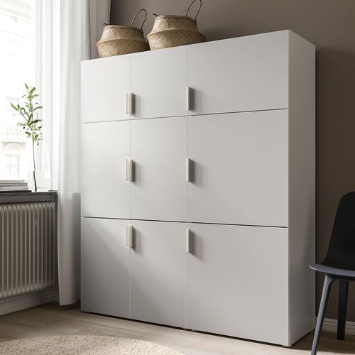 IKEA - SKATVAL, gardırop kapağı, açık gri, 40x40 cm