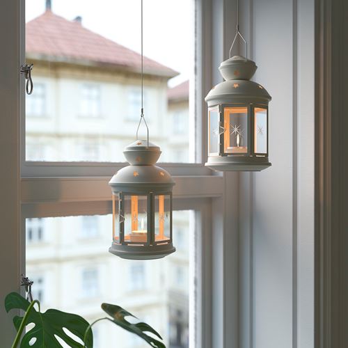 IKEA - ROTERA, fener, beyaz, 21 cm