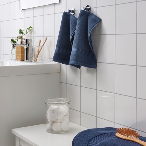 IKEA - FREDRIKSJÖN, hand towel, dark blue, 30x30 cm