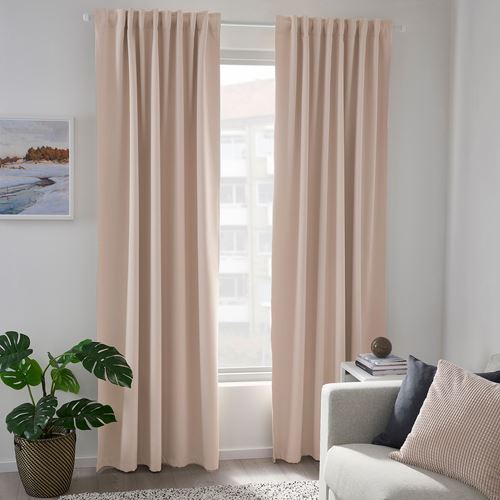 IKEA - MAJGULL, fabric, beige, 150 cm