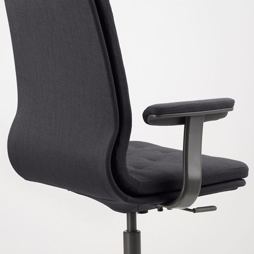 IKEA - MULLFJALLET, office chair, naggen dark grey