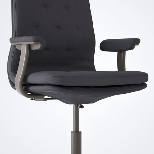 IKEA - MULLFJALLET, office chair, naggen dark grey