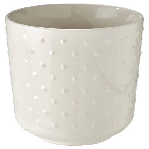 IKEA - SESAMFRÖN, stoneware plant pot, off white, 12 cm