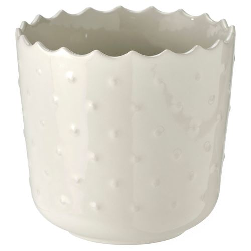 IKEA - SESAMFRÖN, stoneware plant pot, off white, 9 cm