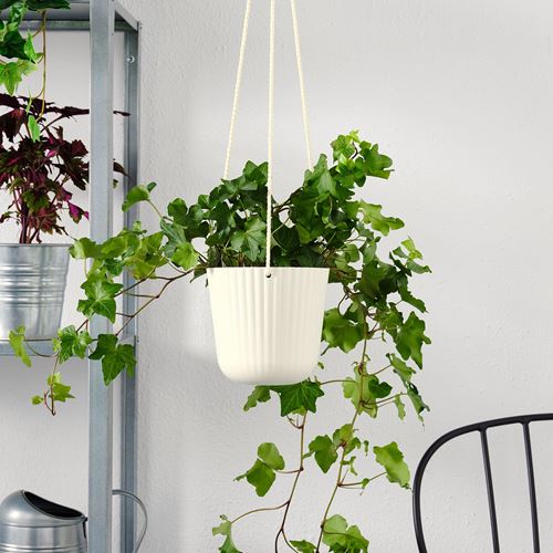 IKEA - APPELROS, hanging planter, off white, 12 cm