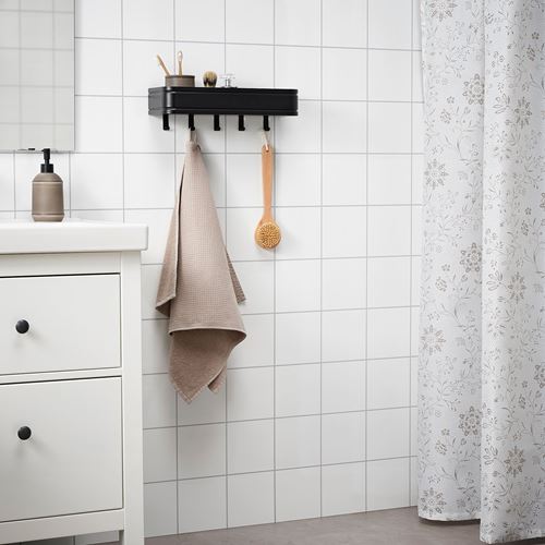 IKEA - LILLASJÖN, wall shelf, black, 40x12,5 cm