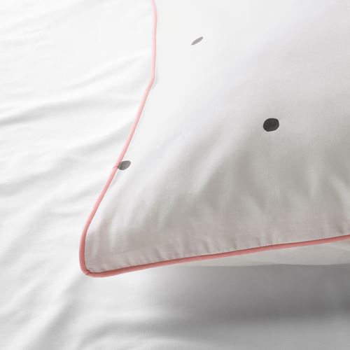 IKEA - VANKRETS, single quilt cover and pillowcase, white, 150x200/50x60 cm