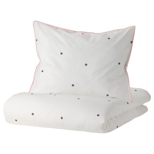 IKEA - VANKRETS, single quilt cover and pillowcase, white, 150x200/50x60 cm