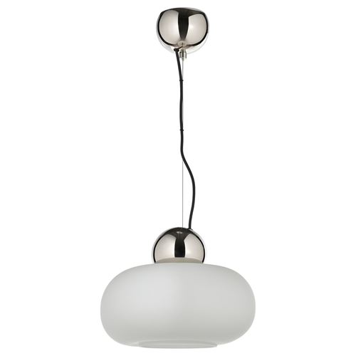 IKEA - DEJSA, pendant lamp, white/chrome-plated