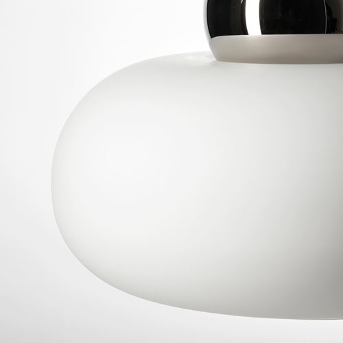 IKEA - DEJSA, pendant lamp, white/chrome-plated