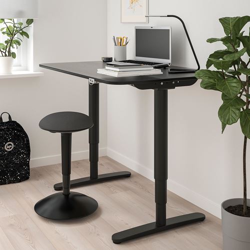 IKEA - NILSERIK, stool, vissle dark grey