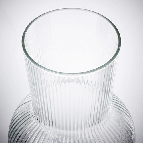 IKEA - PADRAG, glass vase, transparent glass, 17 cm