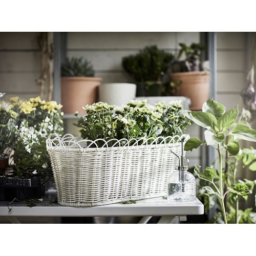 IKEA - GALIAMELON, çiçeklik, beyaz, 51x18 cm