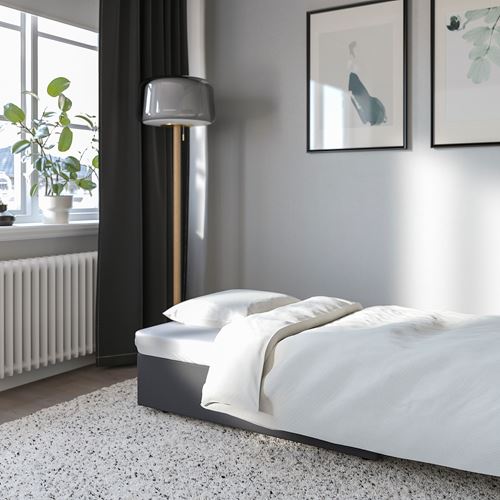 IKEA - VALLENTUNA, seating unit with bed, kelinge anthracite