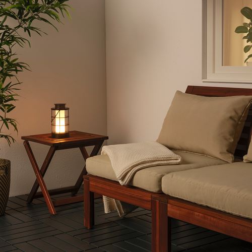 IKEA - STRALA, LED'li fener, siyah, 11x20 cm