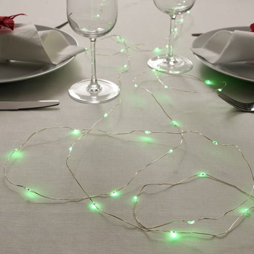 IKEA - STRALA, lighting chain, white, 5 m