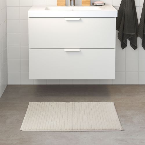 BRINASEN, banyo paspası, beyaz, 50x80 cm