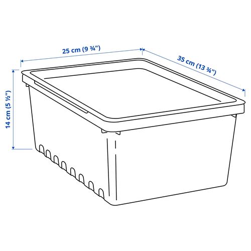 IKEA - UPPSNOFSAD, box with lid, black, 35x25x14 cm/9 l