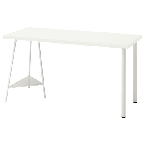 IKEA - LAGKAPTEN/TILLSLAG, desk, white, 140x60 cm