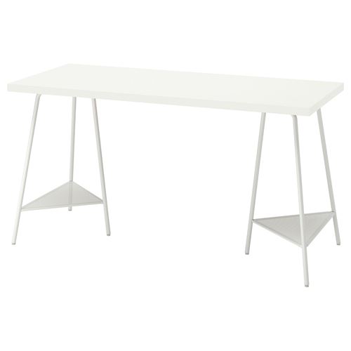 IKEA - LAGKAPTEN/TILLSLAG, desk, white, 140x60 cm