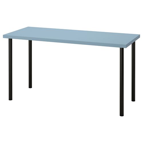 IKEA - LAGKAPTEN/ADILS, desk, blue/black, 140x60 cm