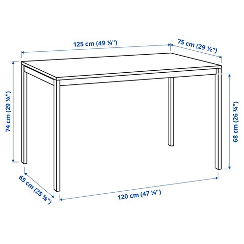 IKEA - MELLTORP/ADDE, mutfak masası takımı, beyaz, 4 sandalyeli