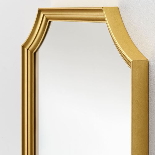 IKEA - SVANSELE, wall mirror, golden colour, 53x63 cm