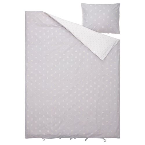 IKEA - NATTSLANDA, kids' bedding set, grey, 150x200/50x60 cm