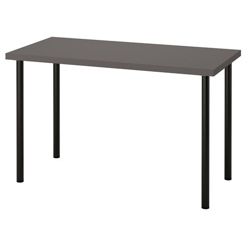 IKEA - LAGKAPTEN/ADILS, desk, dark grey/black, 120x60 cm