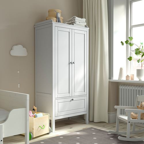 IKEA - SUNDVIK, children's wardrobe, grey, 80x50x171 cm