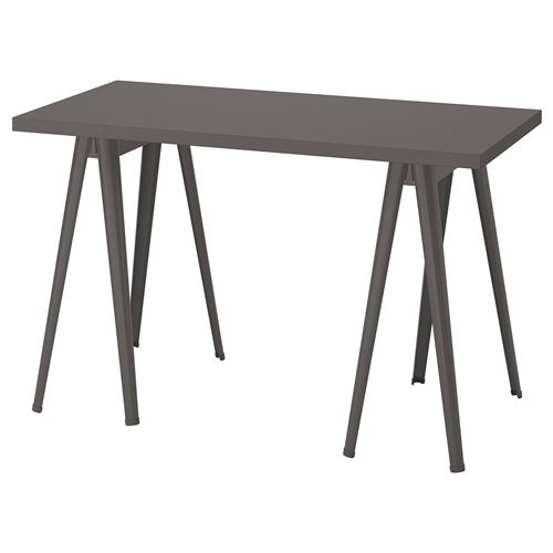 IKEA - LAGKAPTEN/NARSPEL, çalışma masası, koyu gri, 120x60 cm