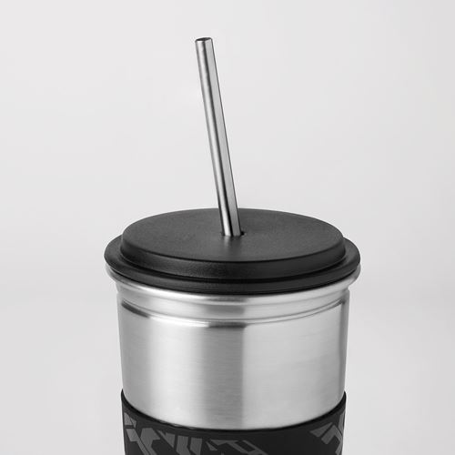 IKEA - LANESPELARE, mug and mug holder, black