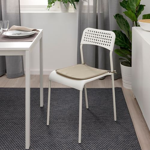 IKEA - BRAMÖN, chair pad, grey/beige, 34x34x1 cm