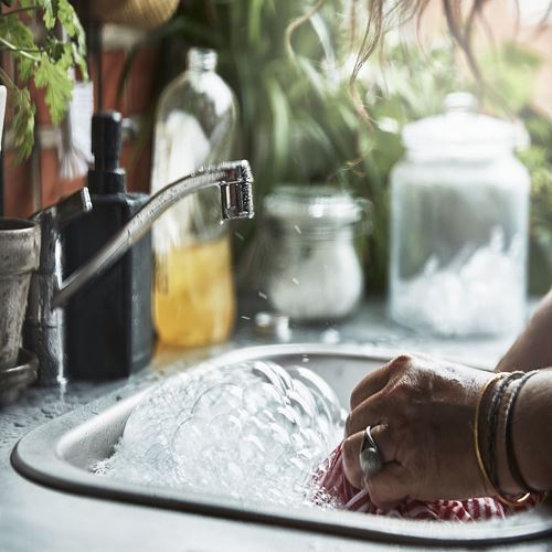 IKEA - FYNDIG/LILLVIKEN, single-bowl insert sink, stainless steel, 46x40 cm